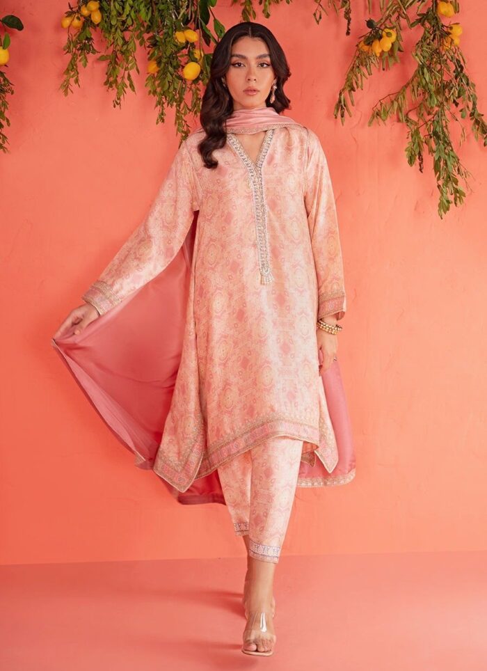 Farah Talib Aziz | Mona Blush Shirt And Dupatta