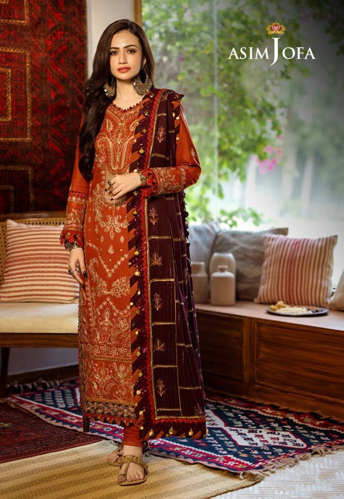 AJKT-09 | Kashmiri Taanka | Embroidered Shawl Collection | ASIM JOFA