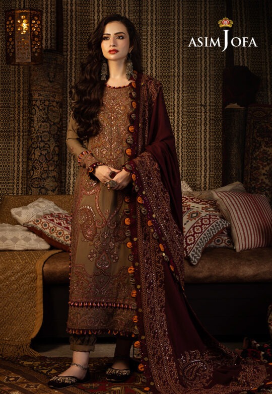 AJKT-11 | Kashmiri Taanka | Embroidered Shawl Collection
