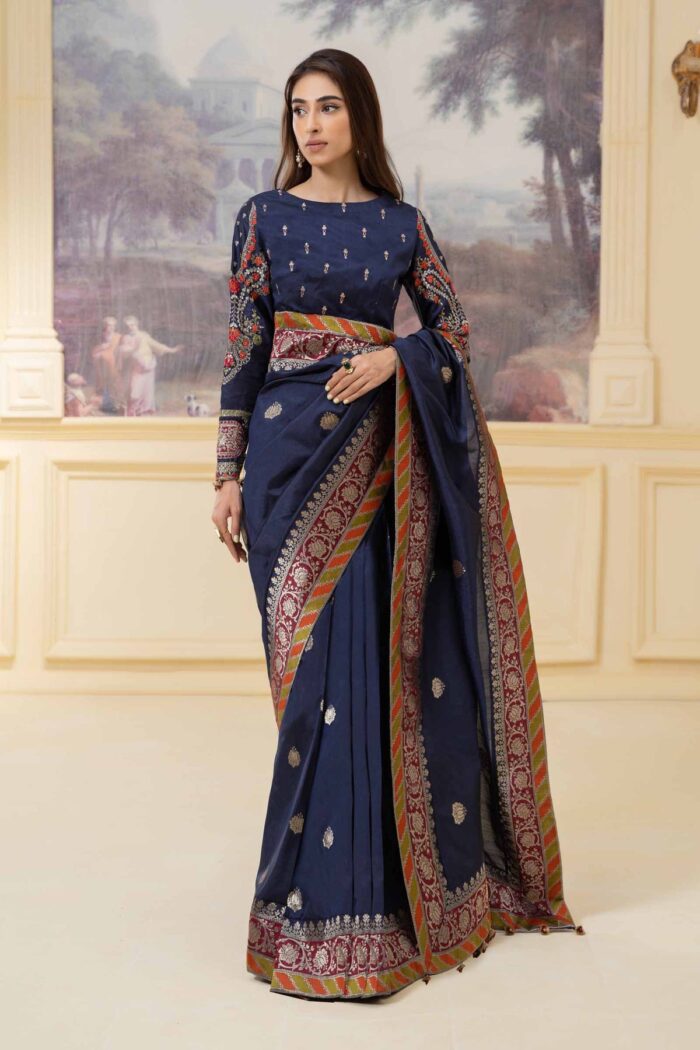 Saree Blue SF-W23-57 | Maria B Saree