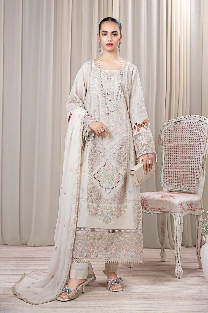 3 PIECE EMBROIDERED SELF JACQUARD SUIT