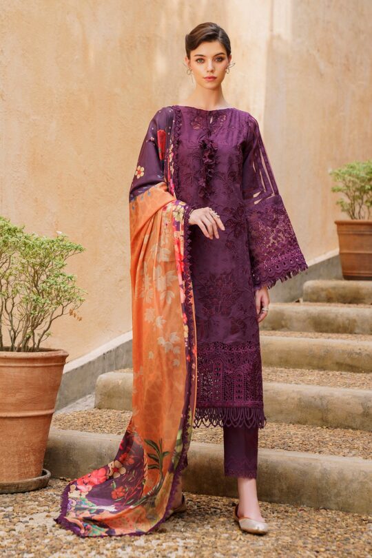 EMBROIDERED JACQUARD LAWN SL12-D04 By BAROQUE
