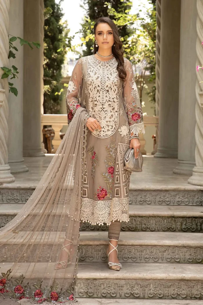 Maria B Lawn 3 Piece – Unstitched Suit | Eid Lawn-24-01