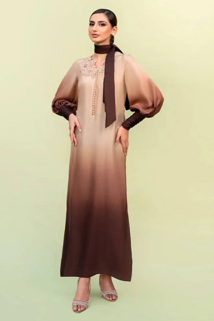 Eid Capsule Edit-III - Brown Ombre - Zainab Salman