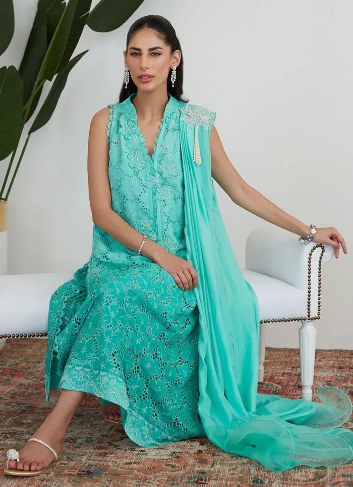 Tiffany Aqua Silk Luxe Pret By Farah Talib Aziz