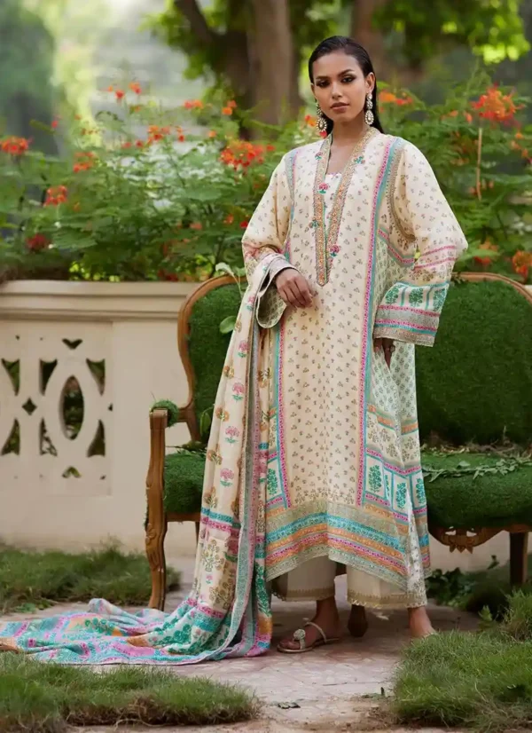 Nural Ivory - Farah Talib Aziz - Mayna Festive Prints'24