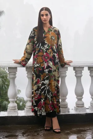 Printed Linen Shirt - Sapphire - Fall / Winter '24