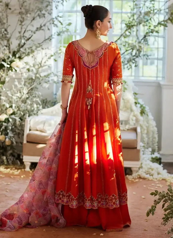 Kusum Burnt Orange - Farah Talib Aziz - Mayna Festive Luxe Pret