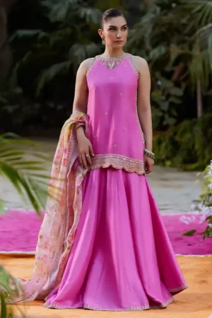 Nihal Rani Pink - Farah Talib Aziz - Mayna Festive Luxe Pret