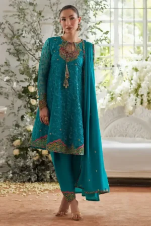Ivalia Teal - Farah Talib Aziz - Mayna Festive Luxe Pret