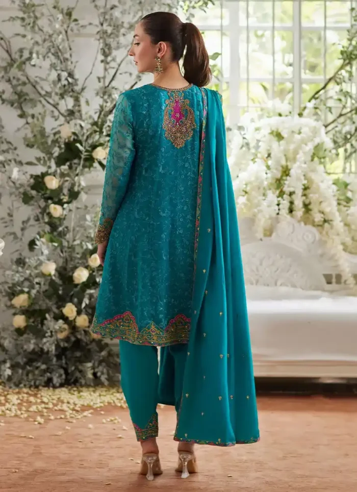 Ivalia Teal - Farah Talib Aziz - Mayna Festive Luxe Pret