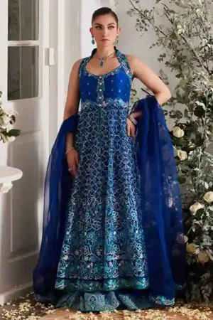 Nuwara Ink Blue - Farah Talib Aziz - Mayna Festive Luxe Pret
