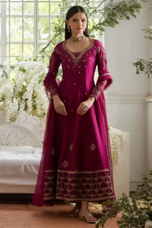 Jihan Fuschia - Farah Talib Aziz - Mayna Festive Luxe Pret