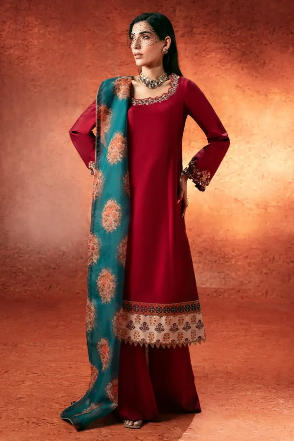 Zainab Salman Crystique Silk By Deep Rose