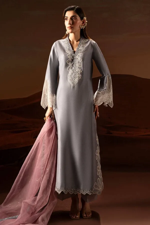 Zainab Salman Crystique Silk By Grey Moon