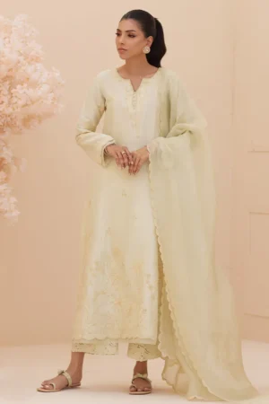 Farah Talib Aziz Zaza 25 Luxury Pret | Crema