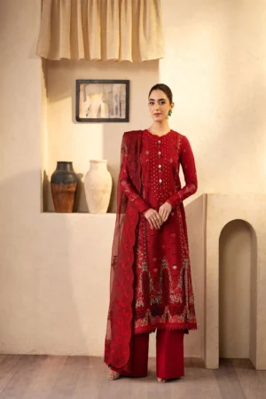 Maryam Hussain Luxury Lawn | Berry