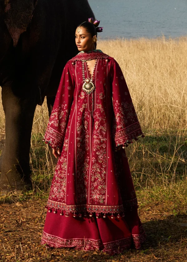 Hussain Rehar Luxury Lawn 25 - Mahogany