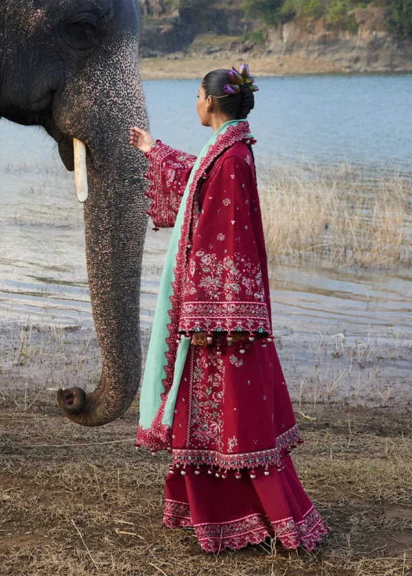 Hussain Rehar Luxury Lawn 25 - Mahogany