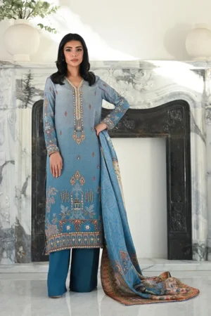 Mina Hasan Chikankari 25 - Blue Lagoon