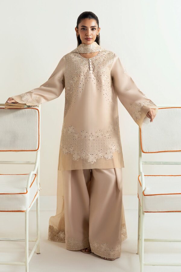Afrozeh Basic Pret 25 - Vanilla beige
