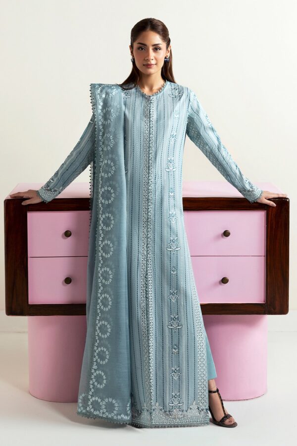 Afrozeh Basic Pret 25 - Blue Melon