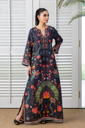 Mina Hasan Signature Prints - Midnight Chic Kaftan