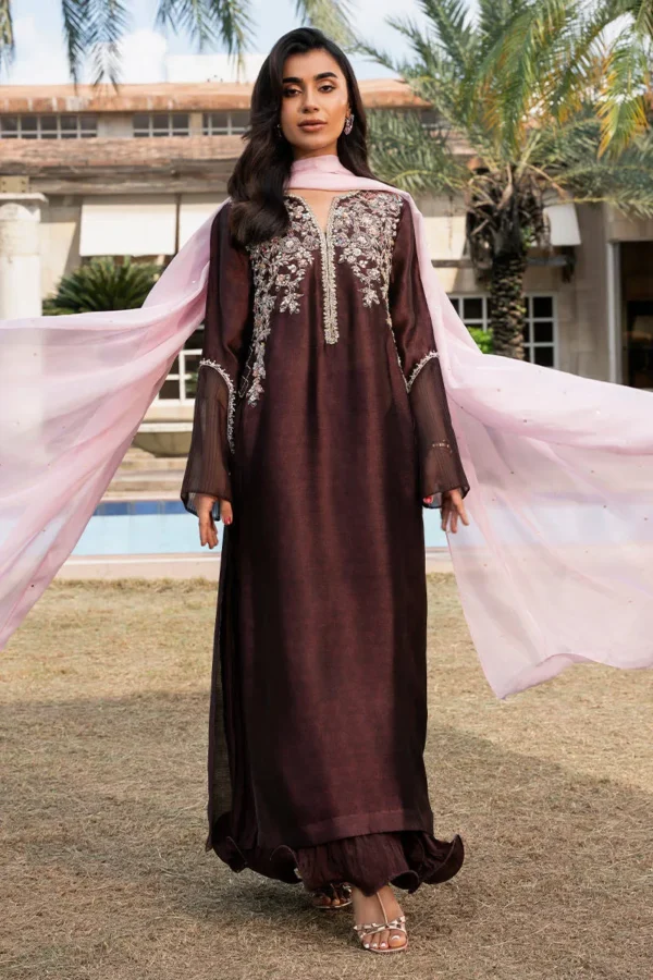 Zainab Salman Muse Festive Pret - Mocha Muse