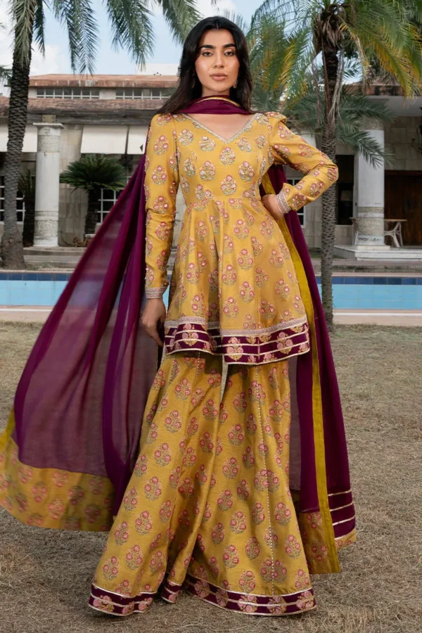 Zainab Salman Muse Festive Pret - Musturd Muse