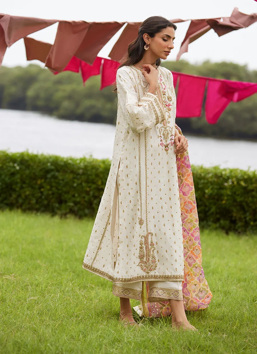 Farah Talib Aziz Mayna Festive Luxe Pret - Ember Ivory