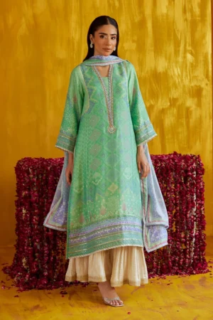 Farah Talib Aziz Festive Prints - Arina Aqua