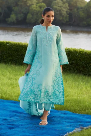 Farah Talib Aziz Mayna Festive Luxe Pret - Wari Aqua