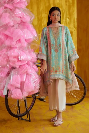 Farah Talib Aziz Festive Prints - Juni Aqua