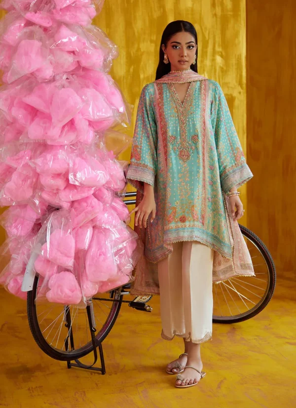 Farah Talib Aziz Festive Prints - Juni Aqua