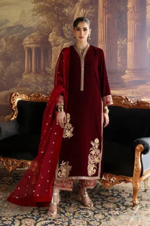 Zainab Chottani Velura Velvet Edit 25 - Nur Long Shirt