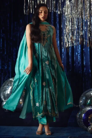 Farah Talib Aziz Velvet Fete - Ansy Aqua
