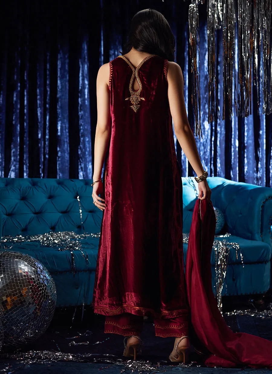 Farah Talib Aziz Velvet Fete - Arden Garnet