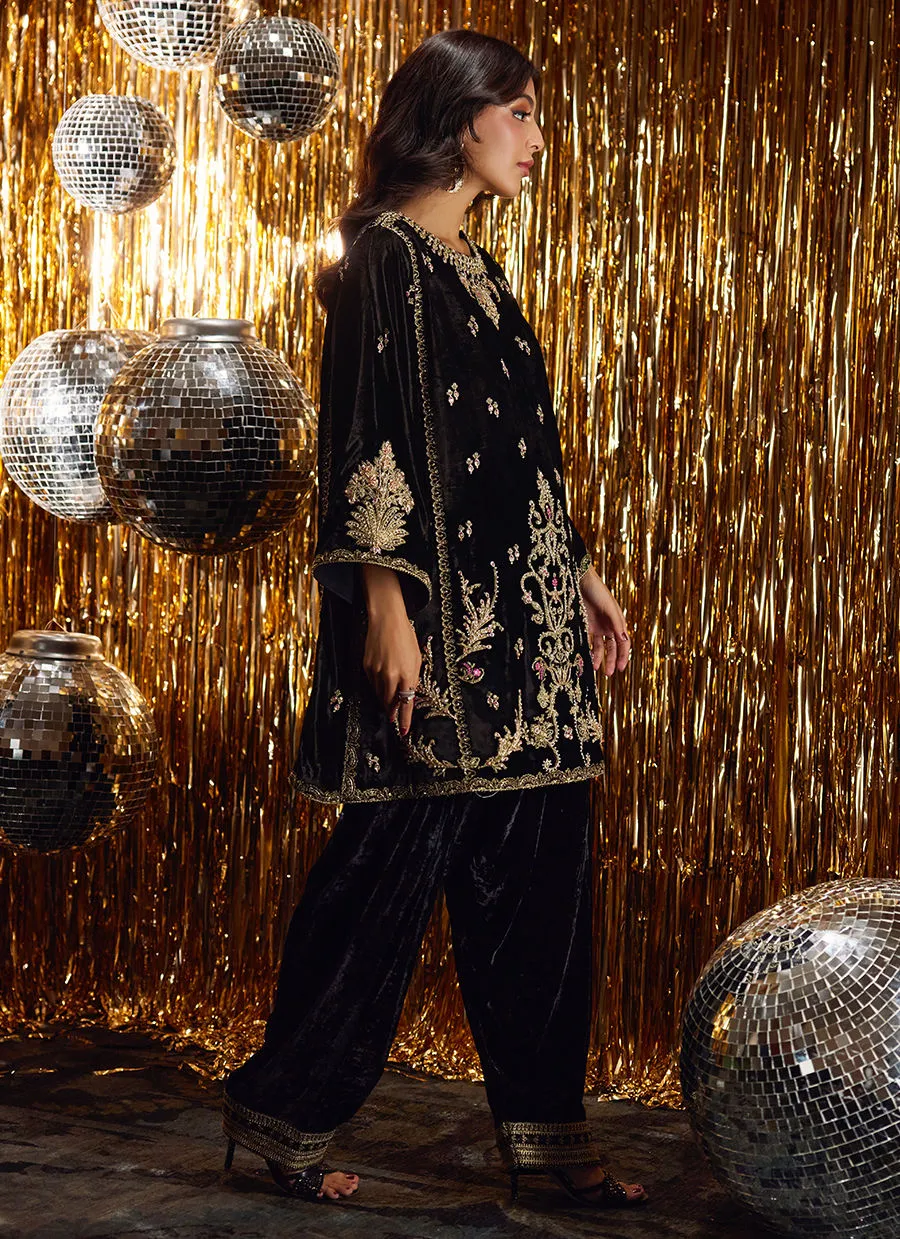 Farah Talib Aziz Velvet Fete - Liana Onyx Shirt