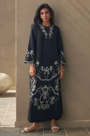 Farah Talib Aziz Laani Kaftan Edit - Serai Black