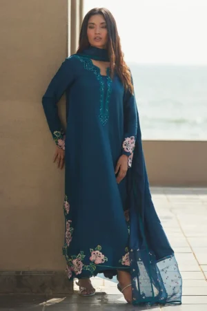 Farah Talib Aziz Laani Kaftan Edit - Terra Teal