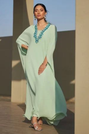 Farah Talib Aziz Laani Kaftan Edit - Nika Iceblue