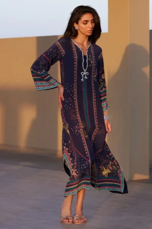 Farah Talib Aziz Laani Kaftan Edit - Zahara Midnight