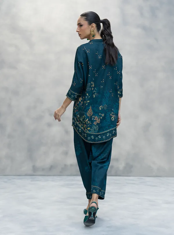 Zainab Chottani Zahra Winter Edit - Teal Turnt