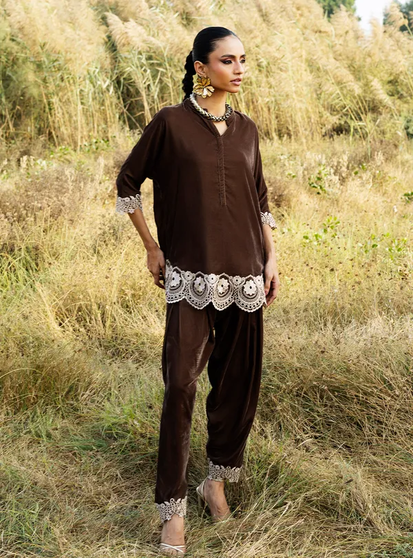 Zainab Chottani Zahra Winter Edit - Mocha Moment