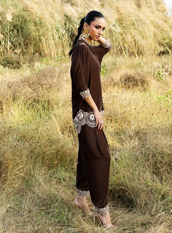 Zainab Chottani Zahra Winter Edit - Mocha Moment