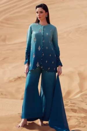 Zainab Salman Silk Solids 26 - Ocean Lagoon