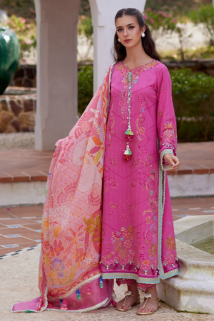 Farah Talib Aziz Luxury Lawn - Palmira Pink