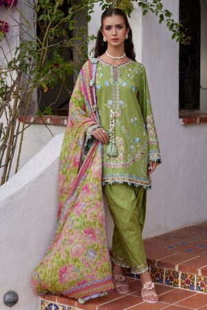 Farah Talib Aziz Luxury Lawn - Carmen Kiwi