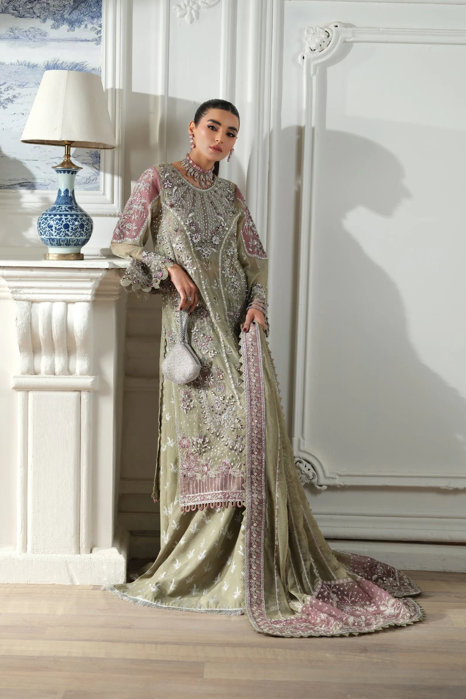 Maryam Hussain Embroidered Chiffon - Jhoomro