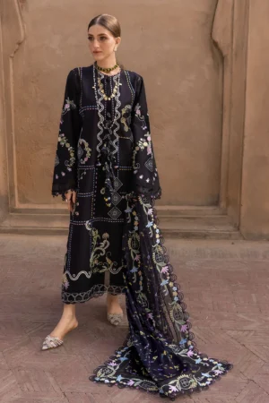 Crimson Lawn 26 - Floral Serenity - D1A